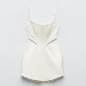 Zara White mini with cutouts